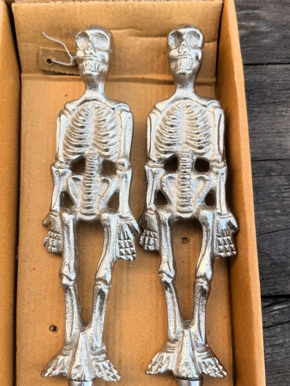 Skeleton Serving Spoon Fork Spooky 2 Piece Salad Servers Halloween Party Heavy